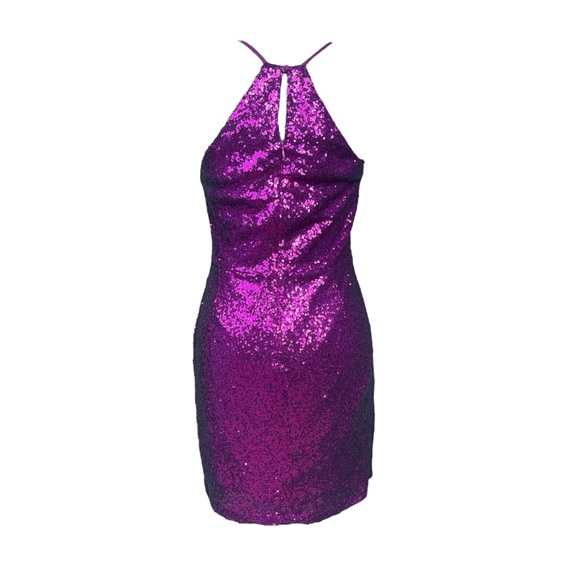 Lulu’s Sequin Bodycon Mini Dress Size Medium M Lulus - Picture 3 of 6